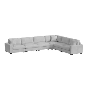 Arizona Modular LHF Armchair with 1 pillow 20\" in Steno Stone