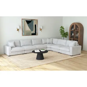 Arizona Modular LHF Armchair with 1 pillow 20\" in Steno Stone