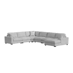 Arizona Modular LHF Armchair with 1 pillow 20\" in Steno Stone