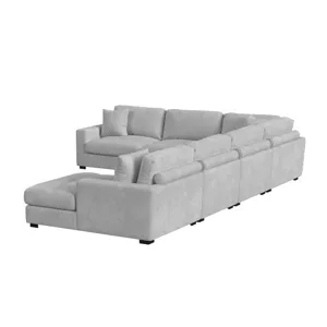 Arizona Modular LHF Armchair with 1 pillow 20\" in Steno Stone