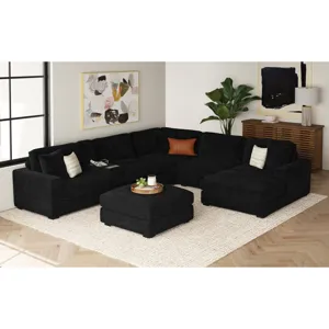 Arizona Modular Ottoman in Steno Black