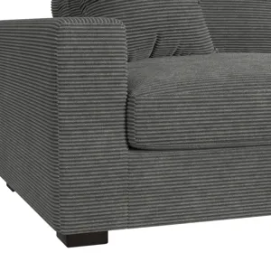 Arizona Modular LHF Armchair with 1 pillow 20\" in Steno Charcoal