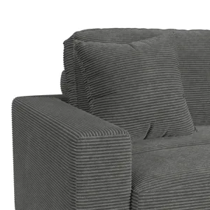 Arizona Modular LHF Armchair with 1 pillow 20\" in Steno Charcoal