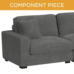 Arizona Modular LHF Armchair with 1 pillow 20\" in Steno Charcoal