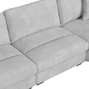 Arizona Modular Armless Chair in Steno Stone