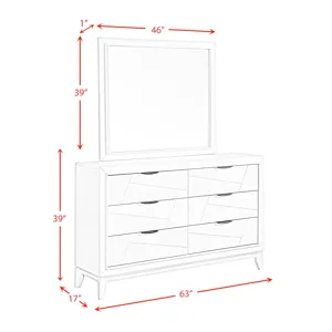 Artis Dresser and Mirror in White