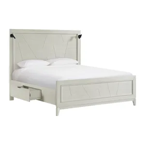 Artis King Bed w/ Storage in White