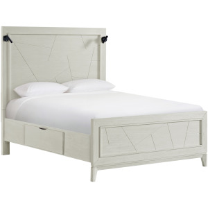 Artis Queen Bed w/ Storage in White