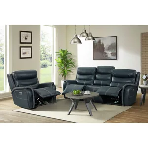 Aruba Power Motion Sofa with Power Headrest in Pebble Navy