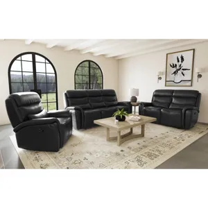 Aruba Motion Sofa in Pebble Black