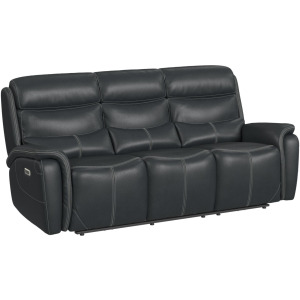 Aruba Power Motion Sofa with Power Headrest in Pebble Grey