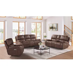 Atlantis Power Motion Recliner with Power Head Recliner in Heritage Brown