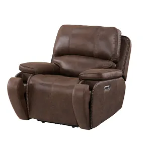 Atlantis Power Motion Recliner with Power Head Recliner in Heritage Brown