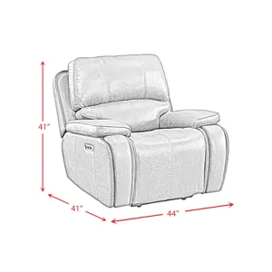 Atlantis Power Motion Recliner with Power Head Recliner in Heritage Brown