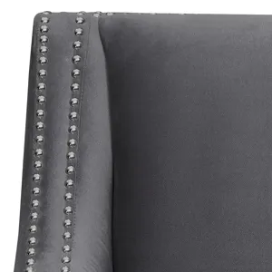 Augusta 16038 Chair W/Wood Leg Distressed Otto Charcoal F231(ISTA 3 packaging)