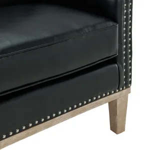 Augusta 16038 Chair W/Wood Leg Distressed In Phoenix Black (ISTA 3 Packaging)