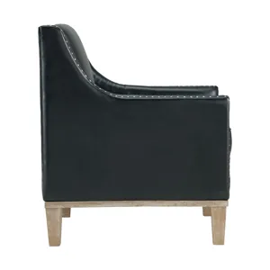 Augusta 16038 Chair W/Wood Leg Distressed In Phoenix Black (ISTA 3 Packaging)