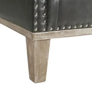 Augusta 16038 Chair W/Wood Leg Distressed In Phoenix Magnetite (ISTA 3 Packaging)