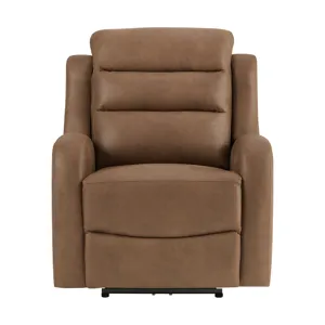 Avanti Power Recliner with Power Motion Head Recliner in Whiskers PU Brown
