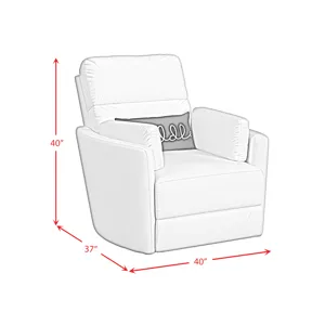 Avila Swivel Power Glider Recliner in Culp Peyton Pearl