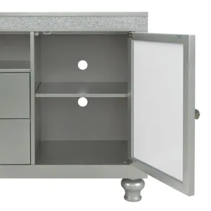 Avril 60\" TV Stand in Silver