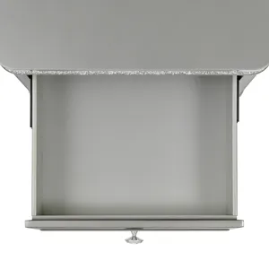 Avril Chairside Table with Power/USB in Silver