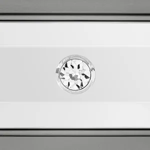 Avril Chairside Table with Power/USB in Silver