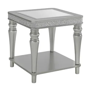 Avril End Table in Silver