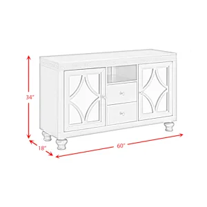 Avril 60\" TV Stand in Silver