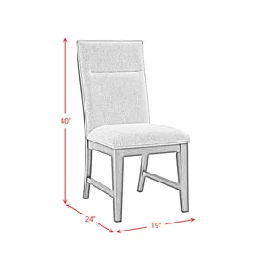 Axel Dining Chair with Light Grey Fabric in Espresso (2 Per Carton)