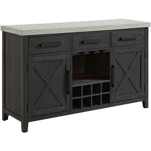 Axel Server in Light Grey and Espresso