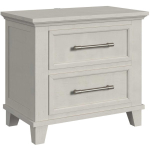 Canterbury 2-Drawer Nightstand with USB in Ivory
