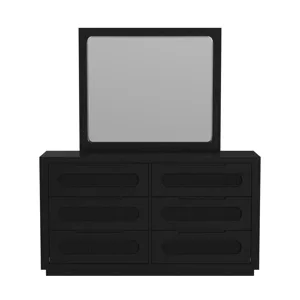 Bahama Breeze Dresser and Mirror Set in Black