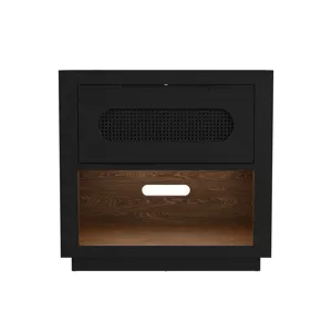 Bahama Breeze Nightstand with USB and Light in Black