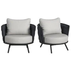 Bali Chairs with Olefin Grey in Dark Grey (2 Per Carton)
