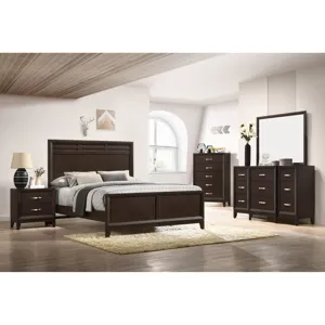 Beaumont Full Panel Bed in Merlot