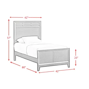 Beaumont Twin Panel Bed in Merlot