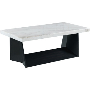 Beckley Coffee Table Complete in White Marble Top