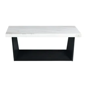 Beckley Coffee Table Complete in White Marble Top