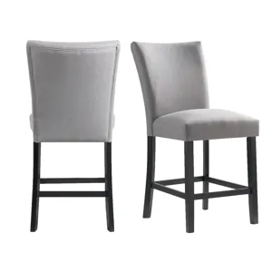 Beckley Counter Side Chair W/ Dark Grey Linen No Nailhead (2 Per Pack)