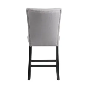 Beckley Counter Side Chair W/ Dark Grey Linen No Nailhead (2 Per Pack)