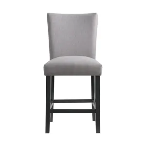 Beckley Counter Side Chair W/ Dark Grey Linen No Nailhead (2 Per Pack)