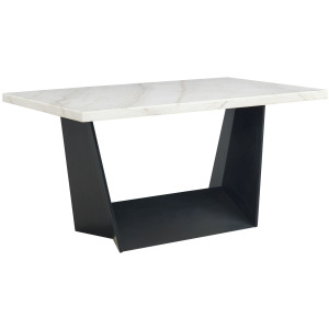 Beckley Counter Table in White Marble Top