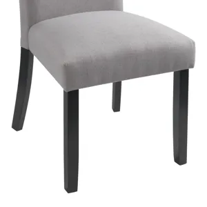 Beckley Side Chair W/Dark Grey Linen No Nailhead (2 Per Pack)