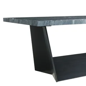 Beckley Dining Table in Dark Marble Top