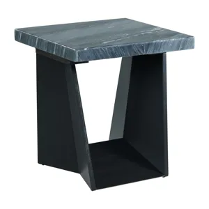 Beckley End Table Complete in Dark Marble Top