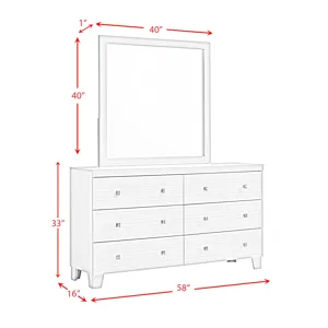 Belinda Dresser and Mirror in White