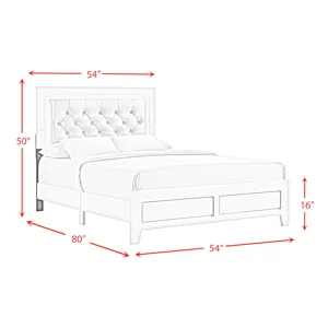 Belinda Full Bed in White
