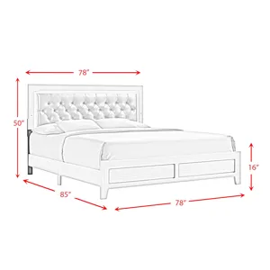 Belinda King Bed in White