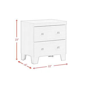 Belinda Night Stand in White